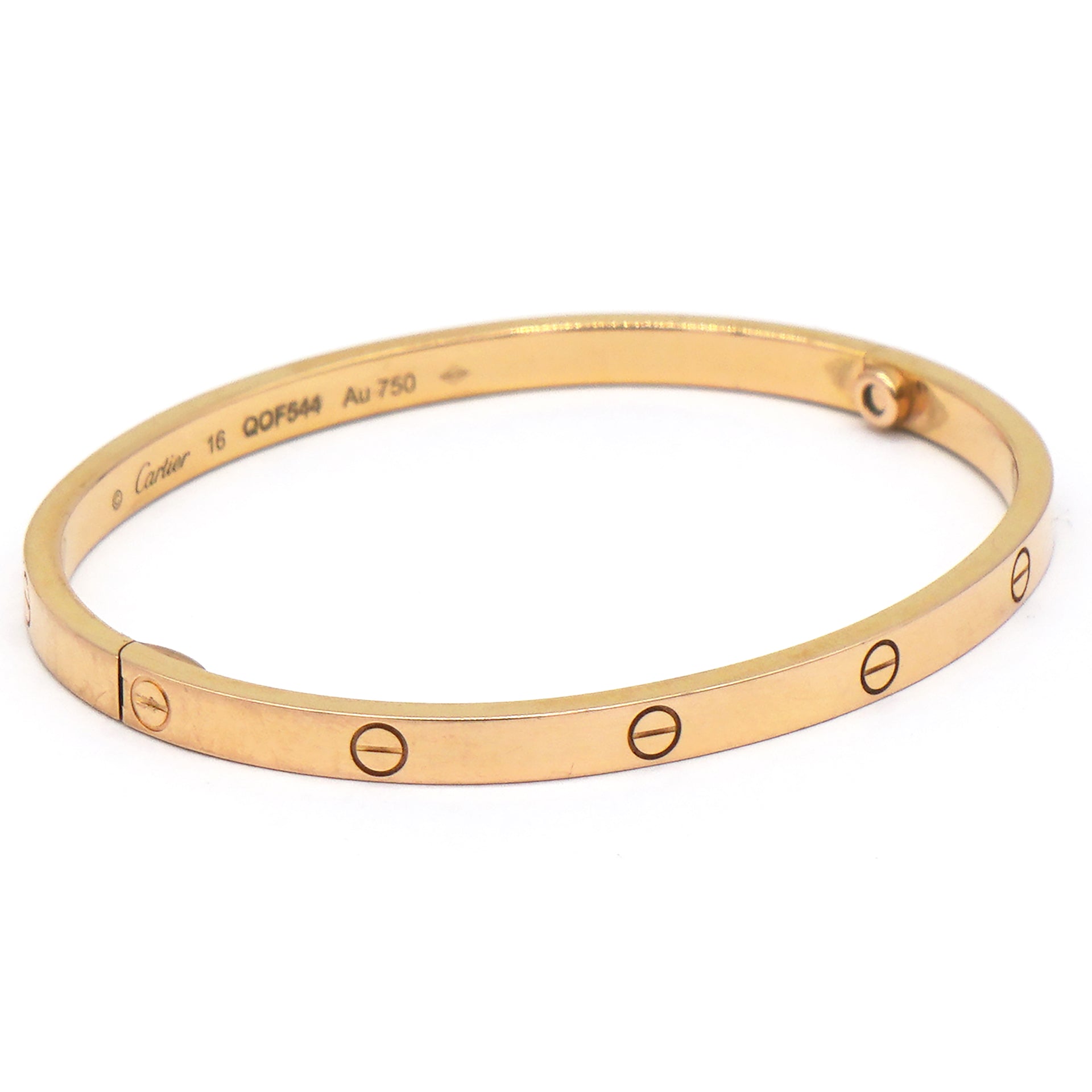 18k Rose Gold Love Slim Size 16