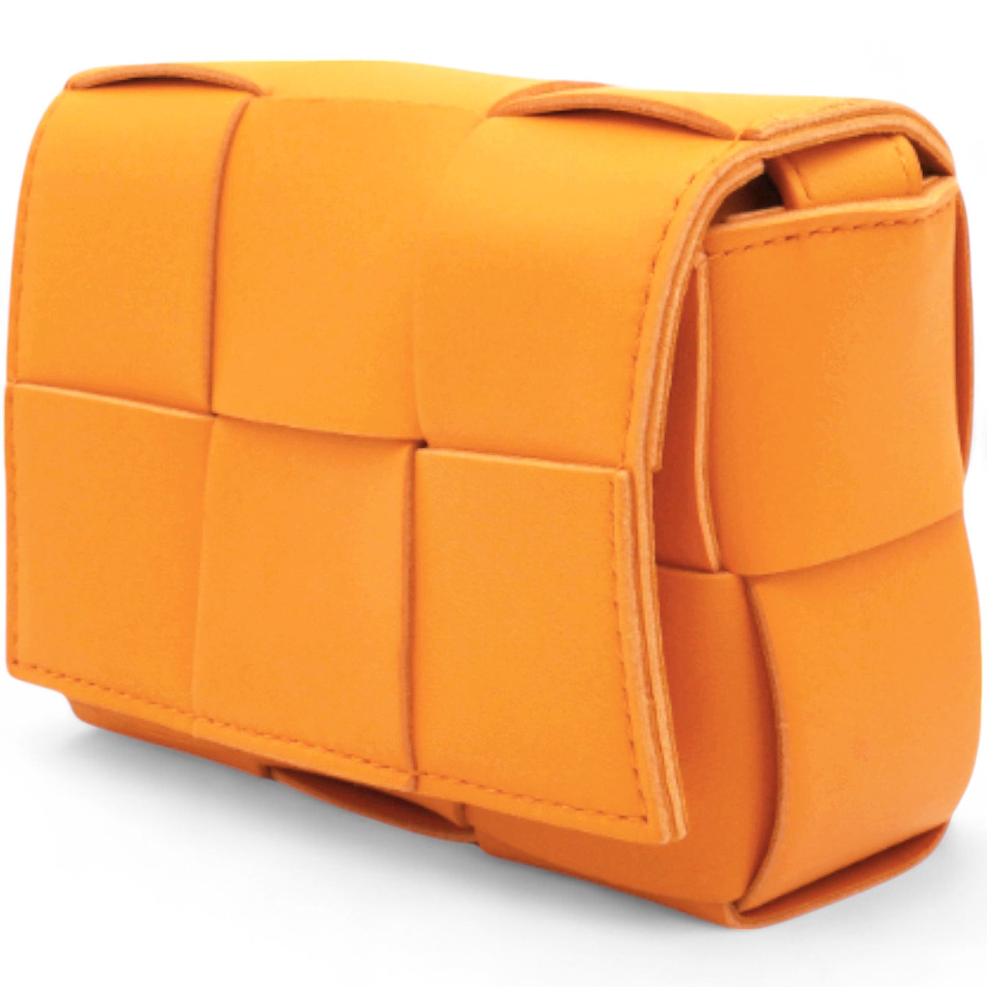 Maxi Intrecciato Extra Mini Cassette Crossbody Bag Tangerine