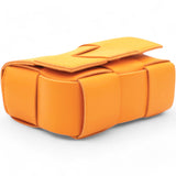 Maxi Intrecciato Extra Mini Cassette Crossbody Bag Tangerine