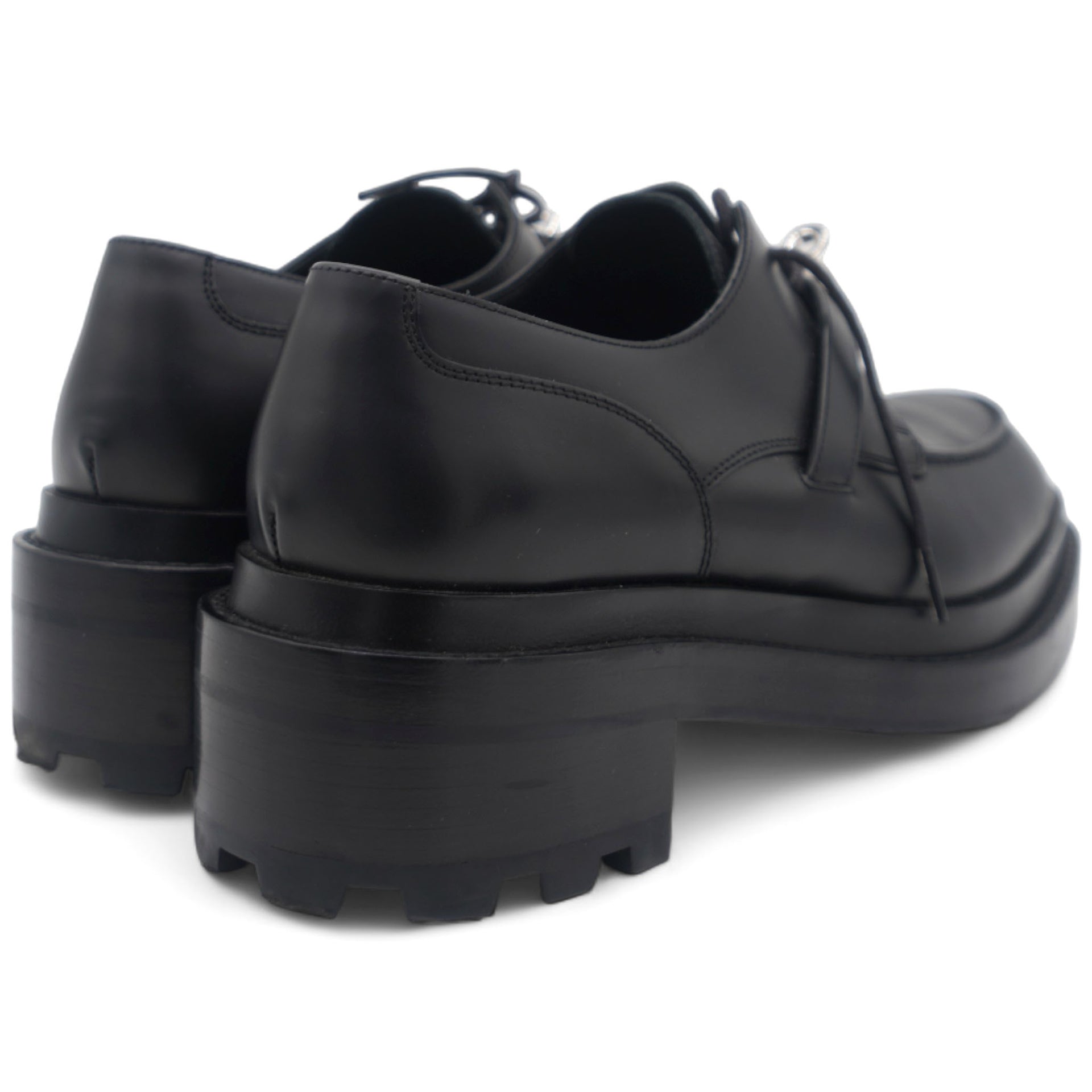 Calfskin First Derby Shoes  Black Size 39