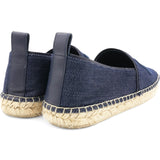 Canvas Waterfall Espadrille Flats Marine Size36