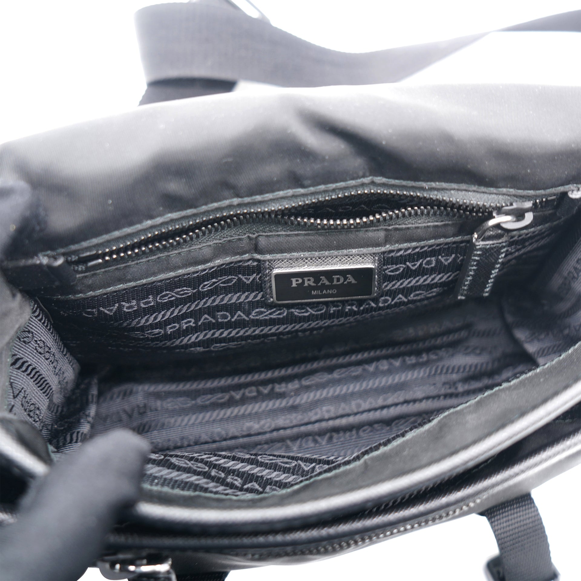 Prada Re-nylon and Saffiano leather shoulder bag