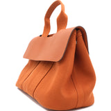 Valparaiso PM Orange Leather Canvas Tote Hand Bag