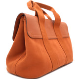 Valparaiso PM Orange Leather Canvas Tote Hand Bag