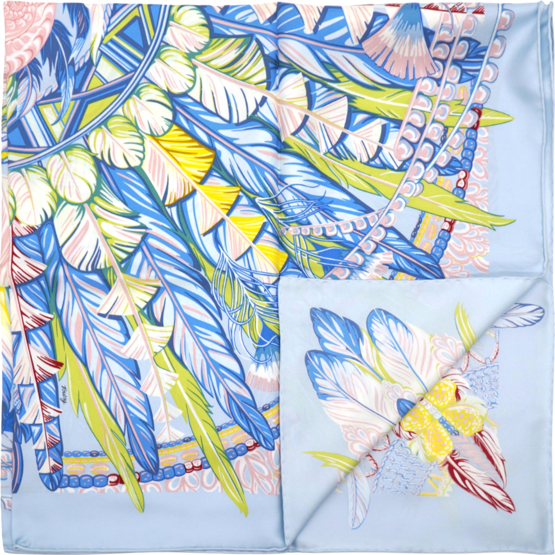 “Dans Pacifique” Silk Scarf 90