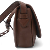 Heritage Shoulder Bag Leather Brown Ladies