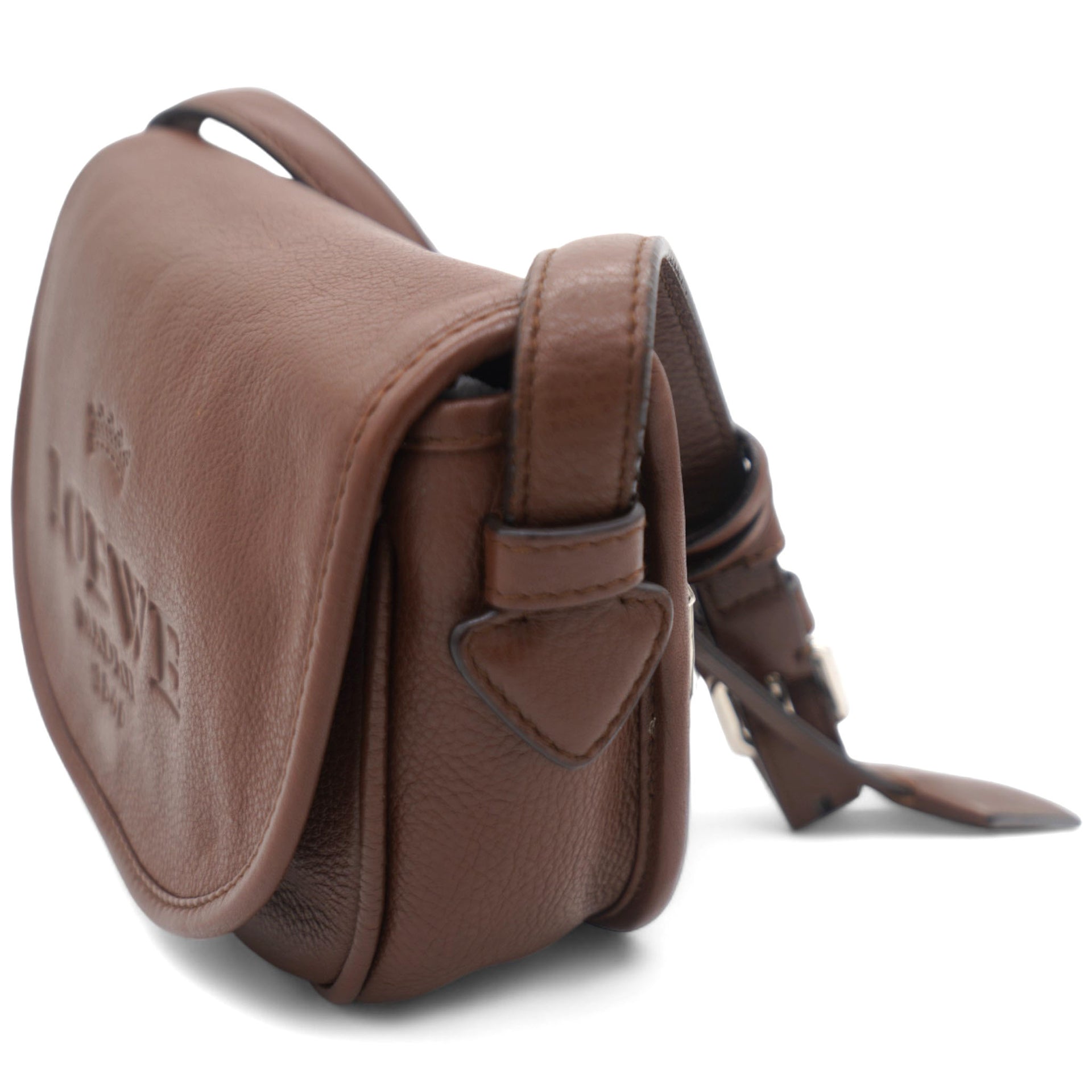 Heritage Shoulder Bag Leather Brown Ladies