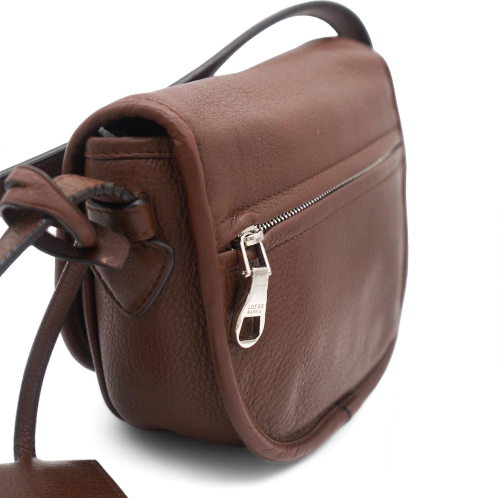 Heritage Shoulder Bag Leather Brown Ladies