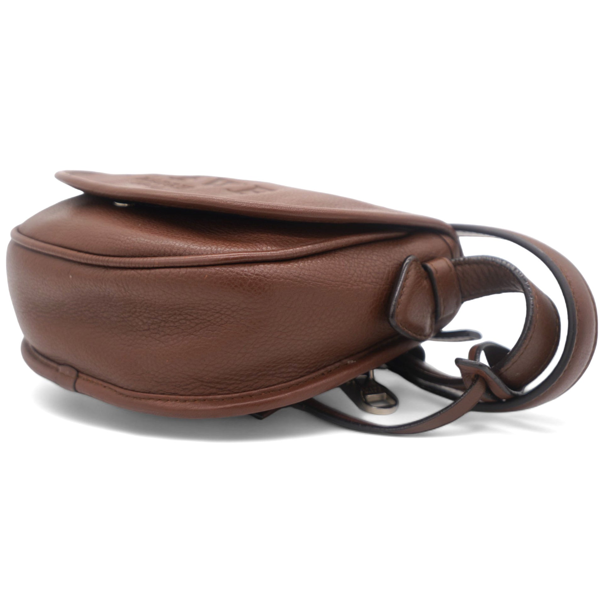 Heritage Shoulder Bag Leather Brown Ladies