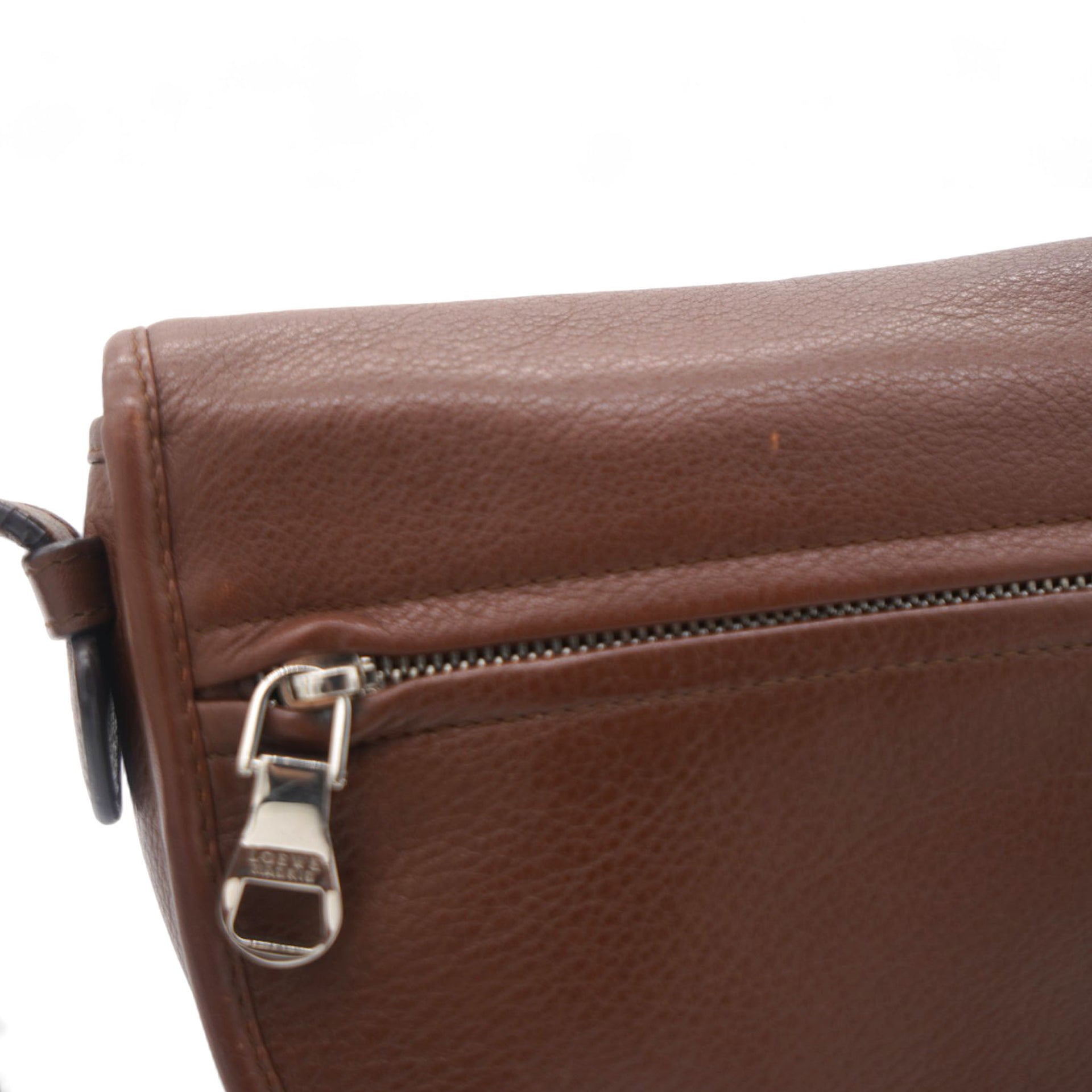 Heritage Shoulder Bag Leather Brown Ladies