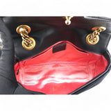 Velvet Matelasse Mini GG Marmont Shoulder Bag Black