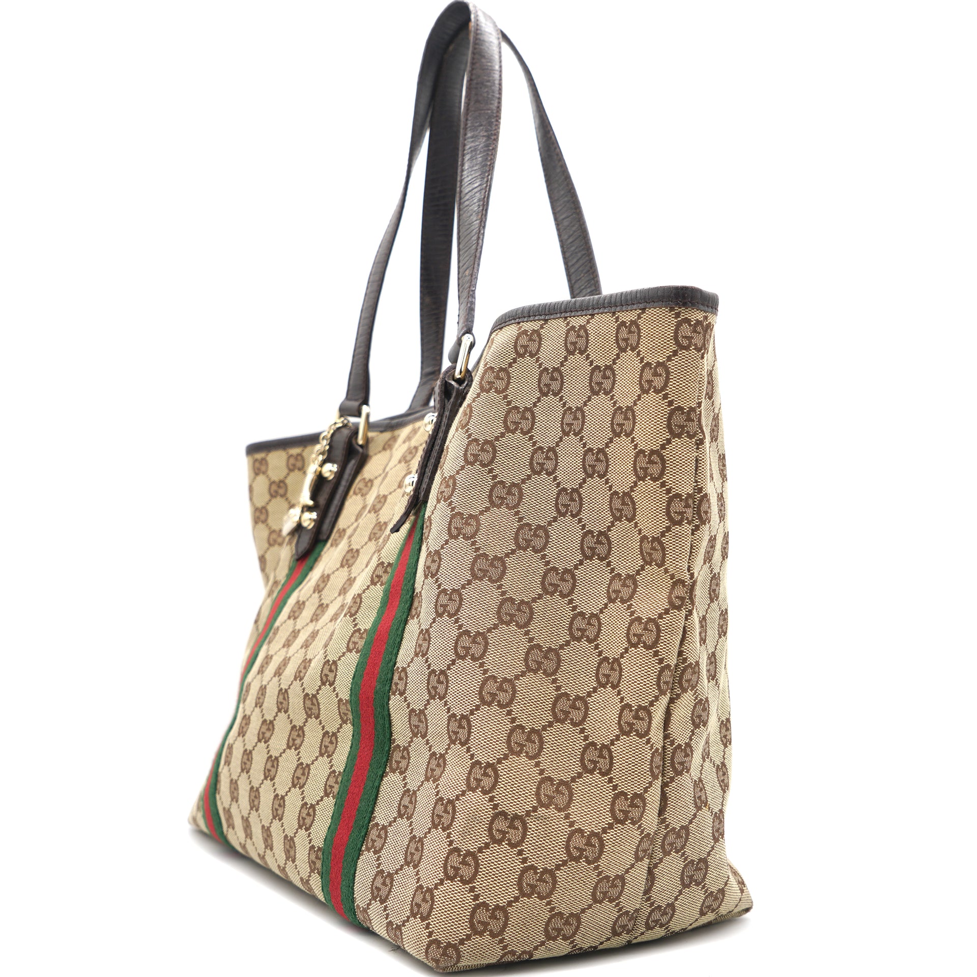 Gucci Beige/Brown GG Canvas Jolicoeur Large Tote Bag