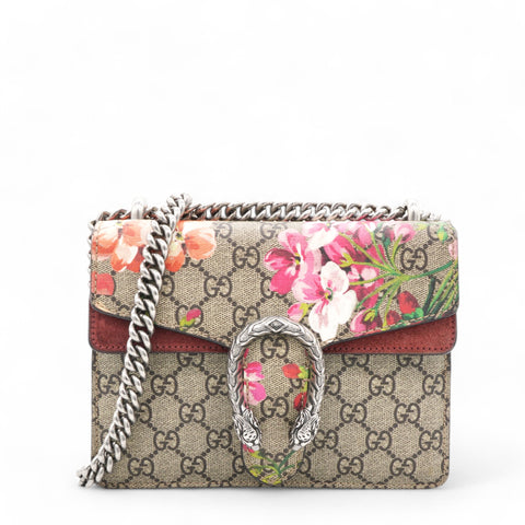 GG Supreme Monogram Blooms Mini Dionysus Shoulder Bag Beige Multicolor Dry Rose