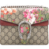 GG Supreme Monogram Blooms Mini Dionysus Shoulder Bag Beige Multicolor Dry Rose