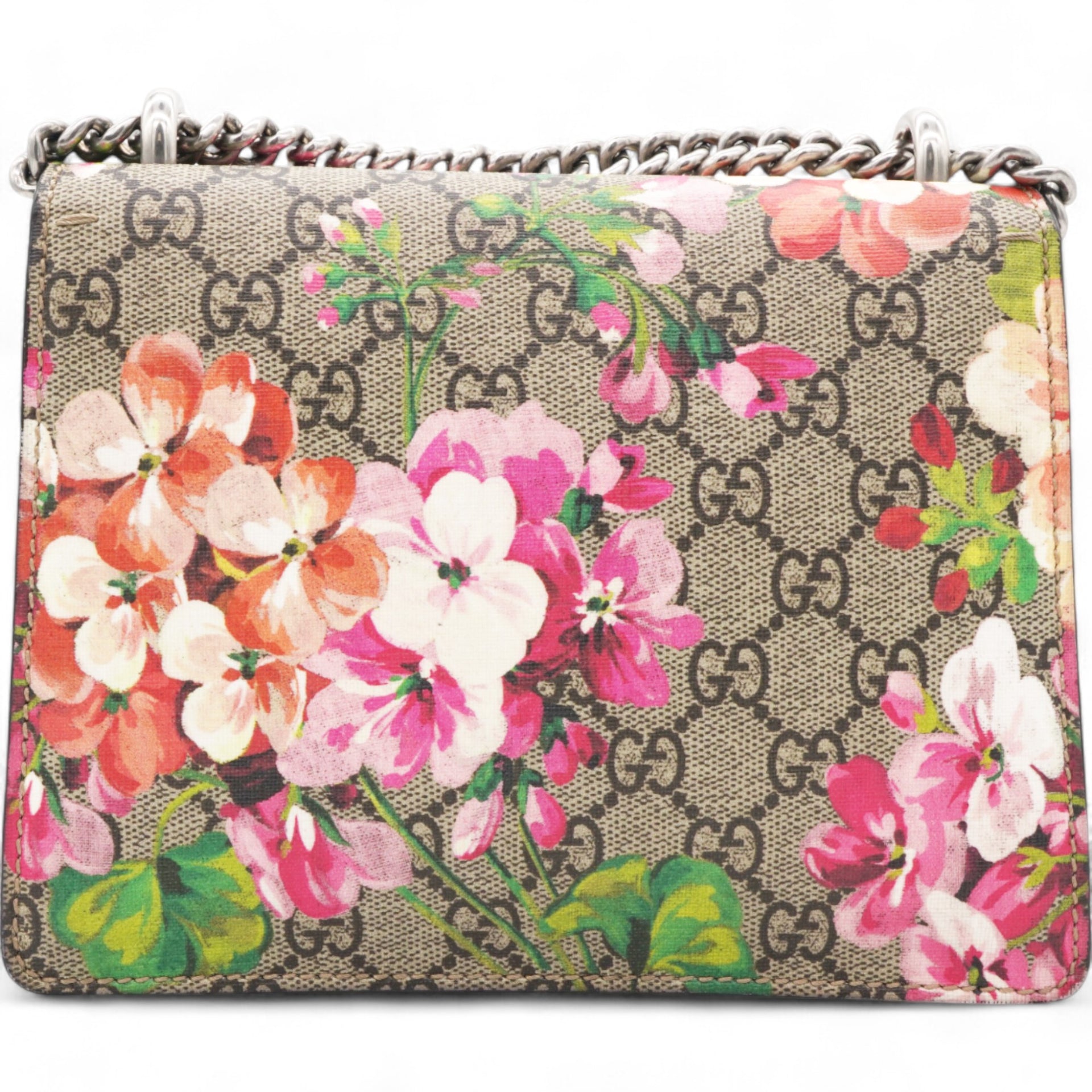 GG Supreme Monogram Blooms Mini Dionysus Shoulder Bag Beige Multicolor Dry Rose