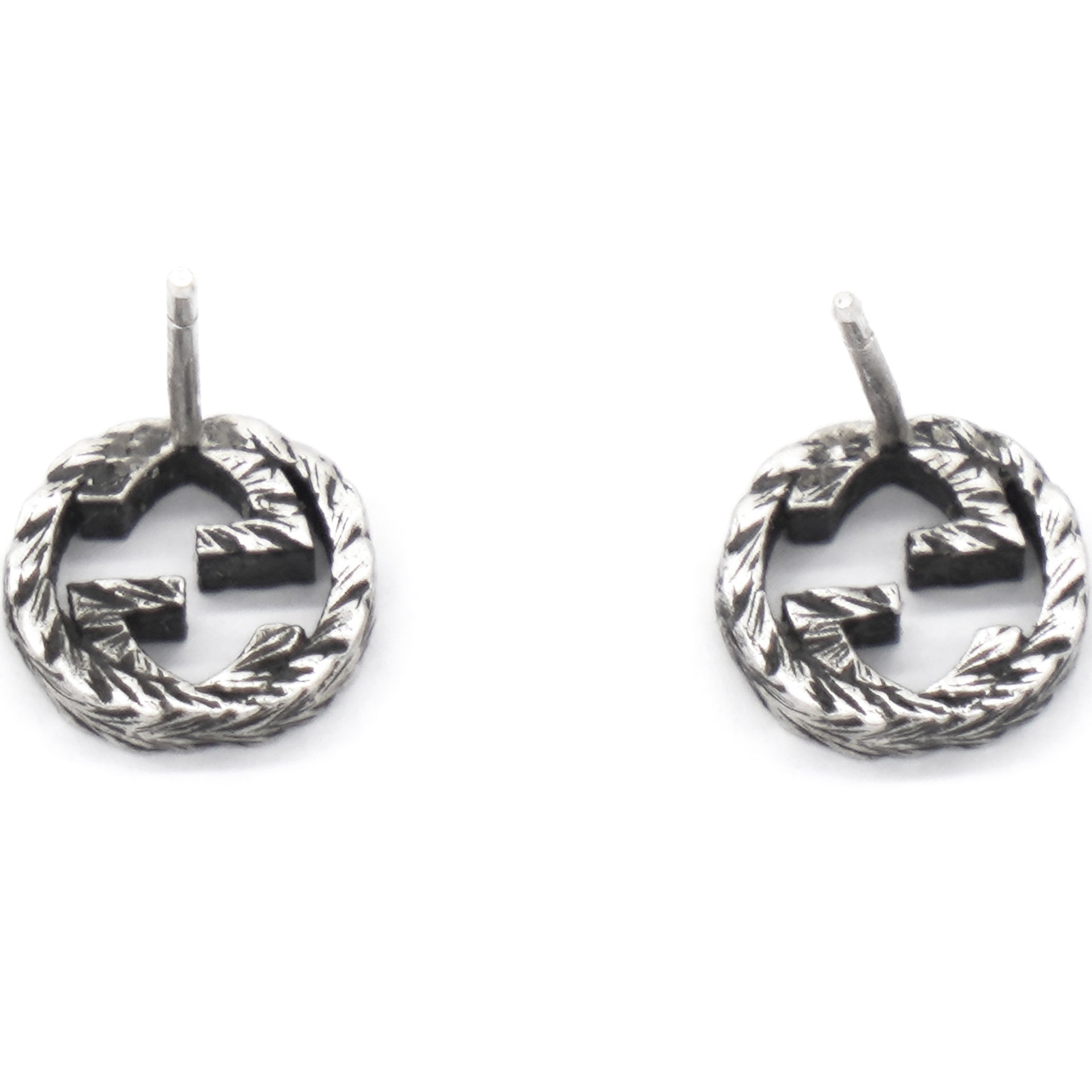 Double G Sterling Silver Stud Earrings