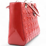 Patent Cannage Large Lady Dior Red