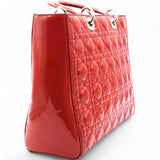 Patent Cannage Large Lady Dior Red