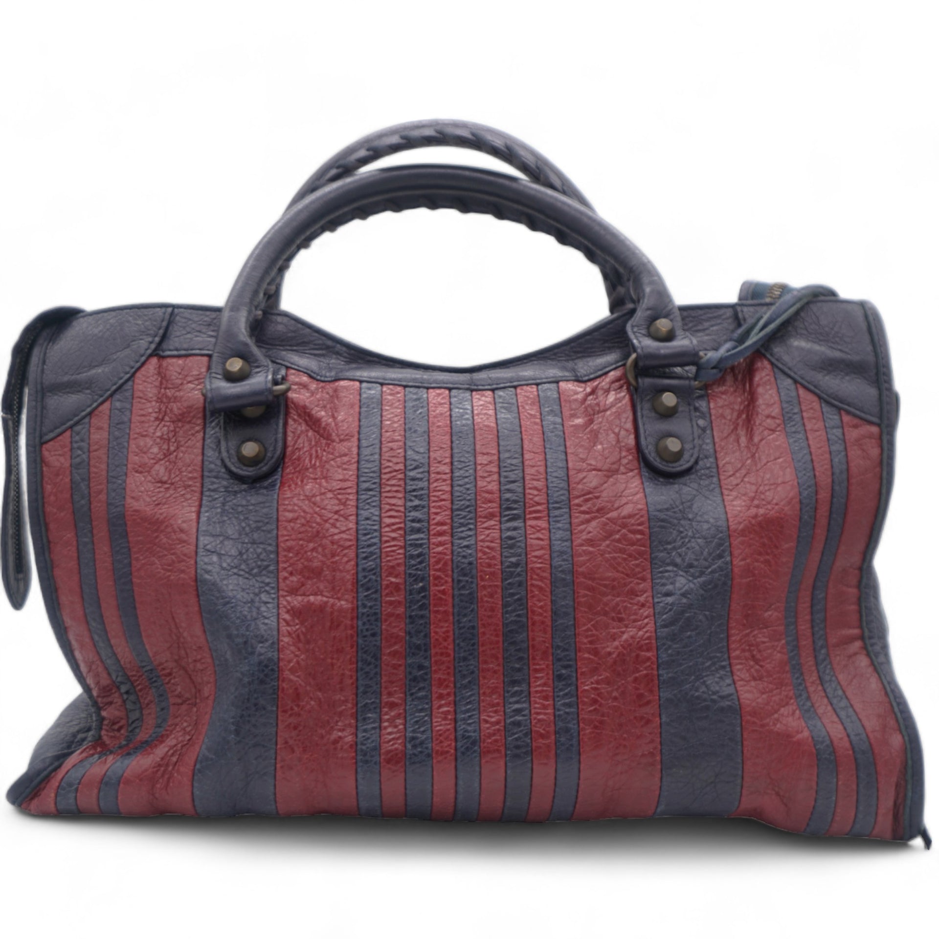 Cuir Arena Striped Classic Hardware City Bleu Nuit Rouge