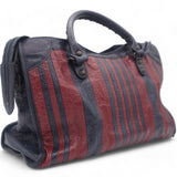 Cuir Arena Striped Classic Hardware City Bleu Nuit Rouge