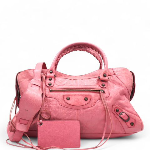 Agneau Arena Cagole City Handbag Pink