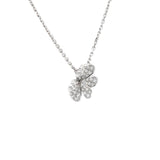 18K White Gold Diamond Small Frivole Pendant Necklace