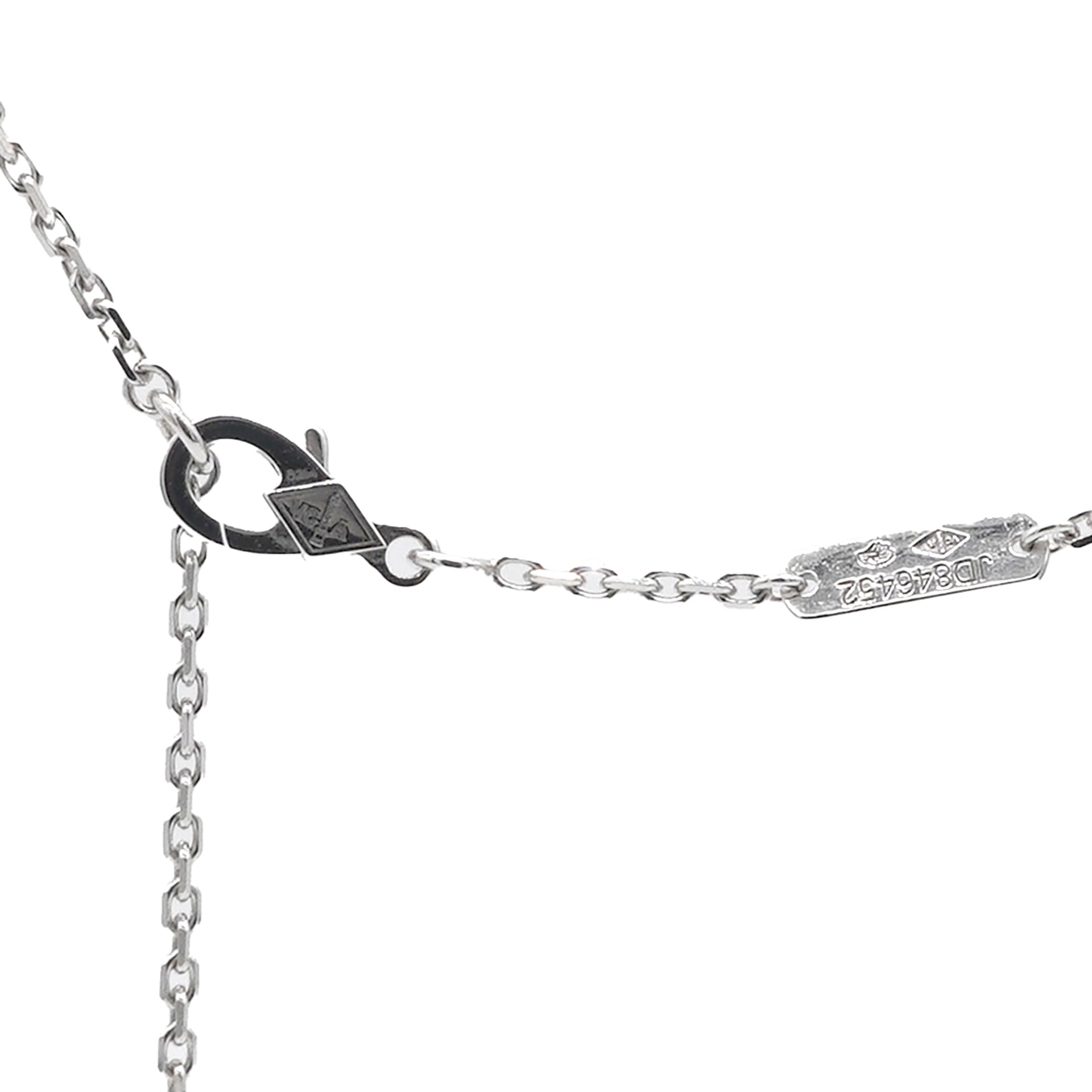 18K White Gold Diamond Small Frivole Pendant Necklace