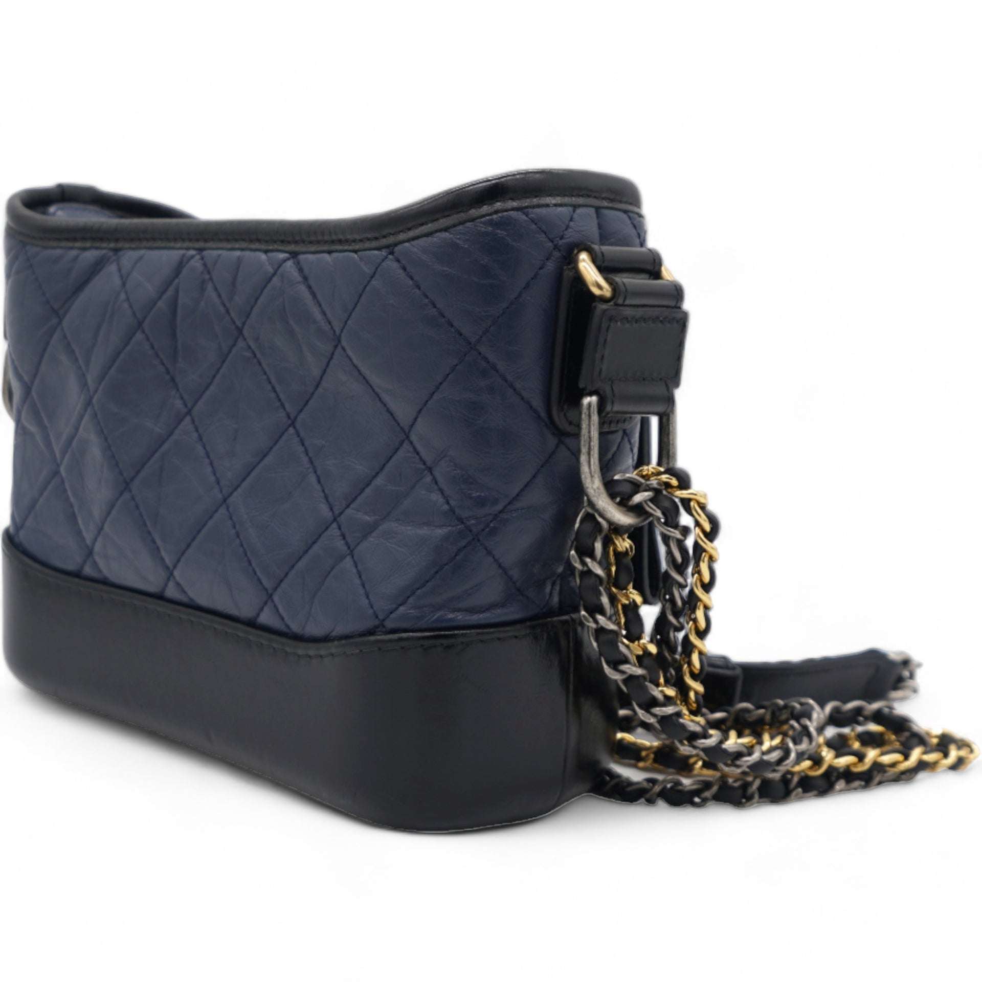 Aged Calfskin Quilted Small Gabrielle Hobo