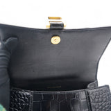 Black Xs Hourglass Top Handle Bag In 1000 Black