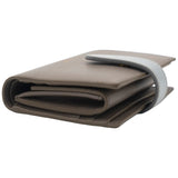 Small strap wallet in bicolour grained calfskin