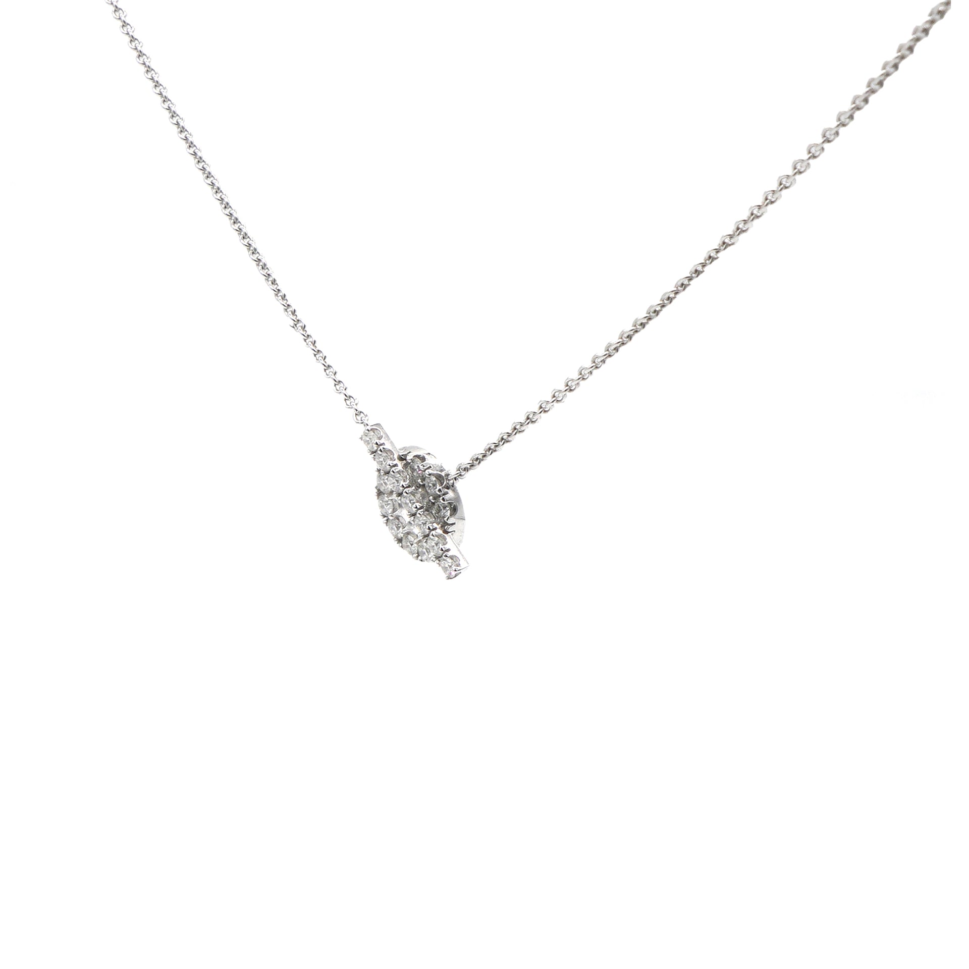 Finesse Pendant Diamond White Gold Necklace