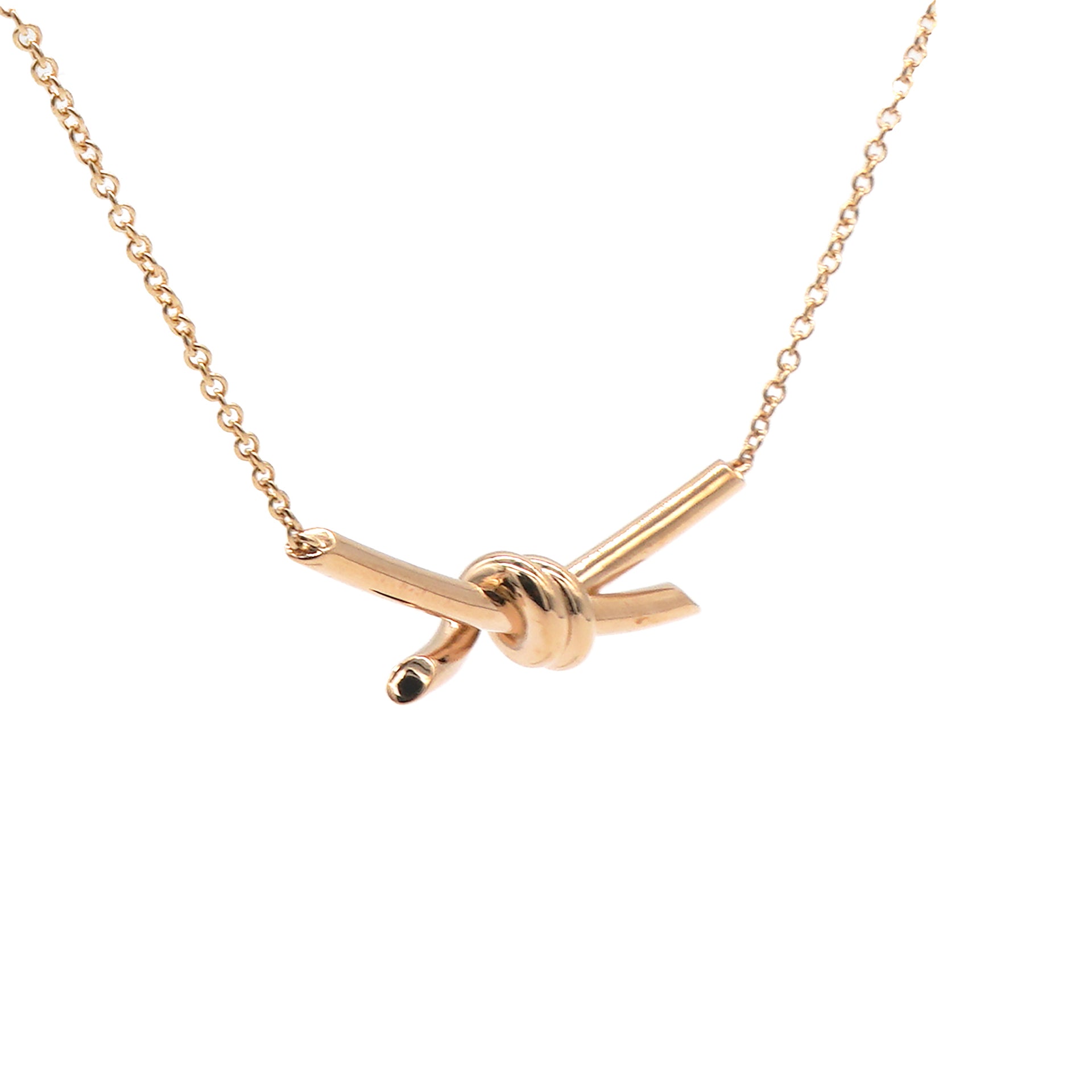 Knot Pendant In 18k Rose Gold