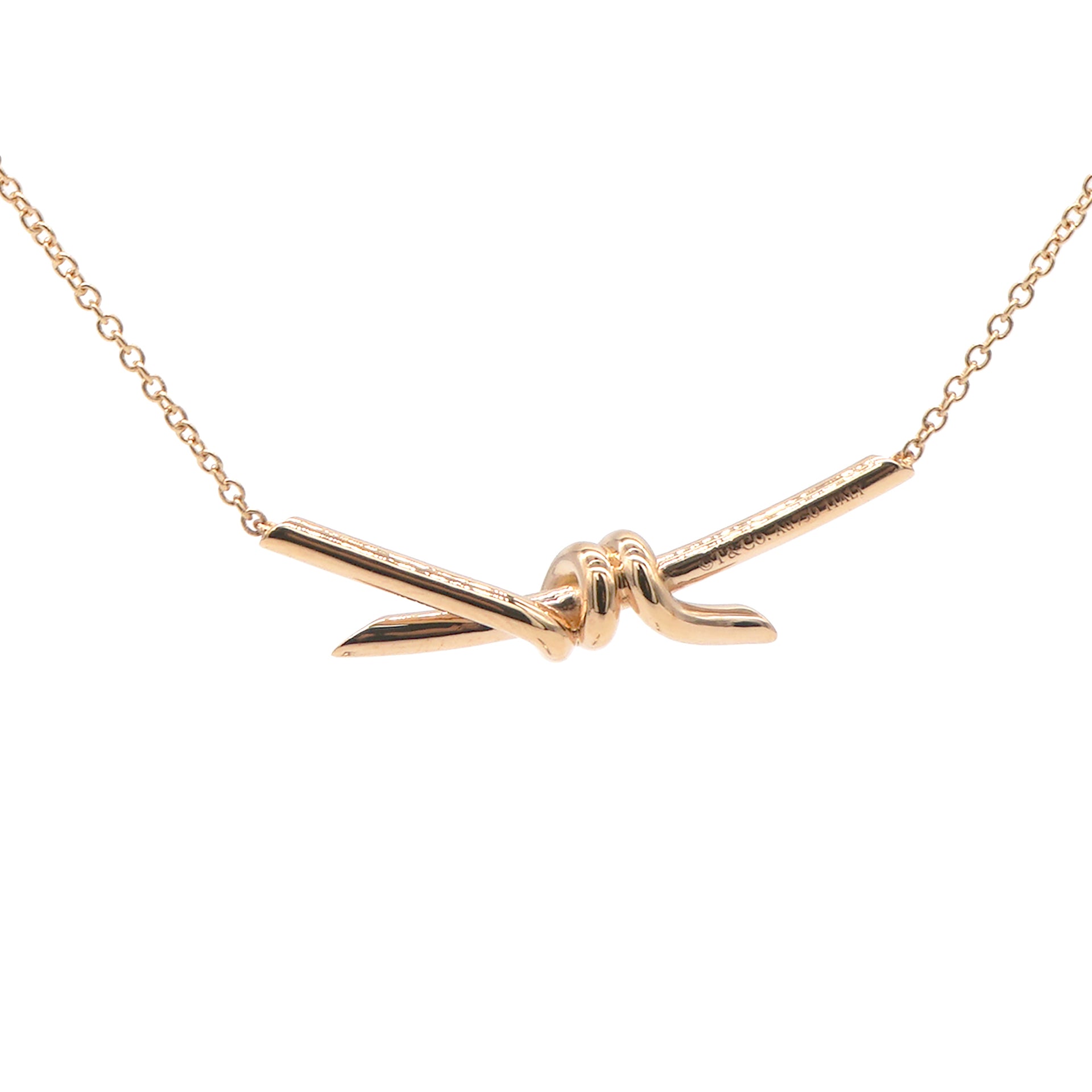 Knot Pendant In 18k Rose Gold