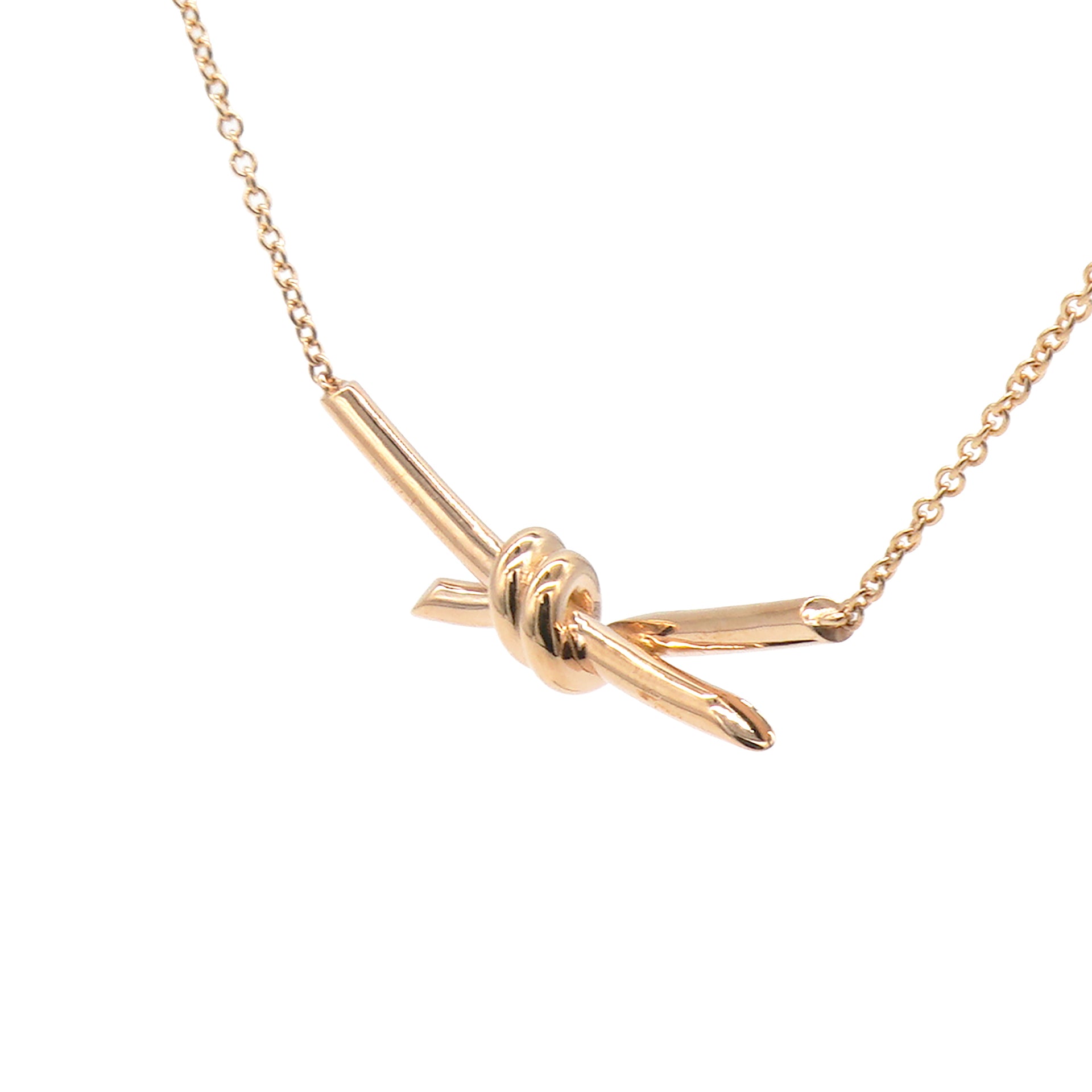 Knot Pendant In 18k Rose Gold