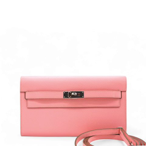 Epsom Kelly Wallet To Go Rose Confetti