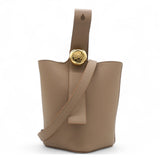 Mini Pebble Bucket bag in soft grained calfskin