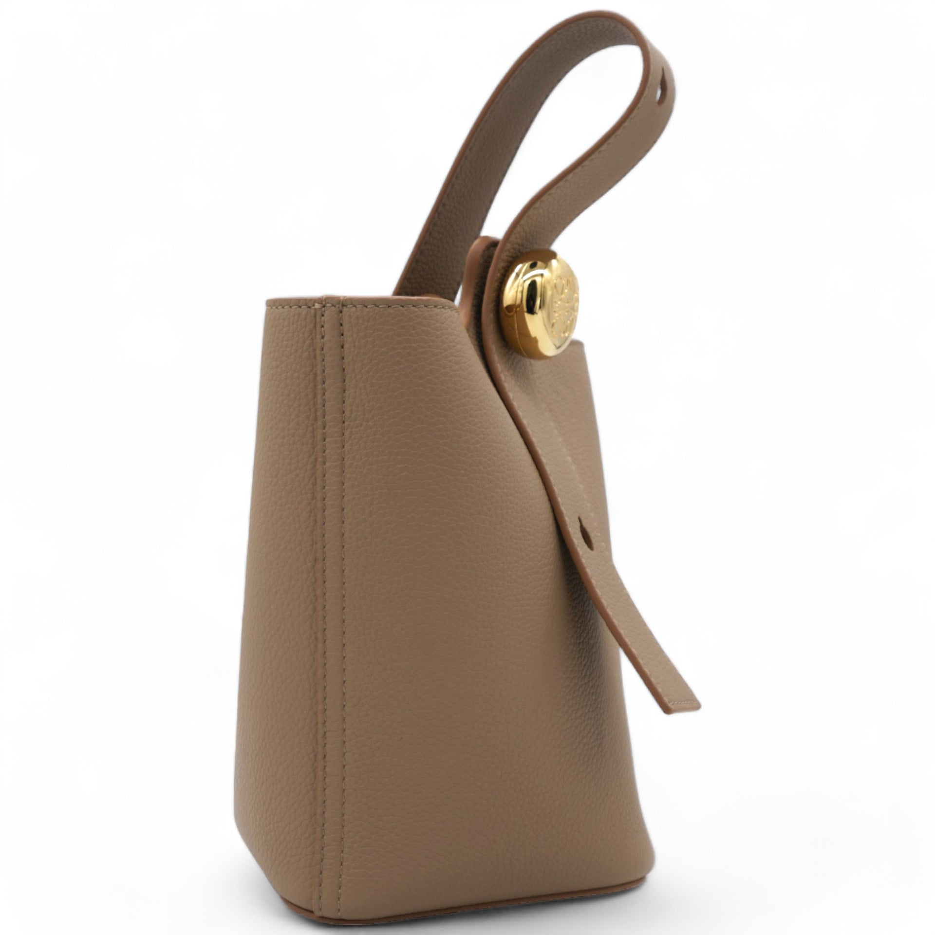 Mini Pebble Bucket bag in soft grained calfskin