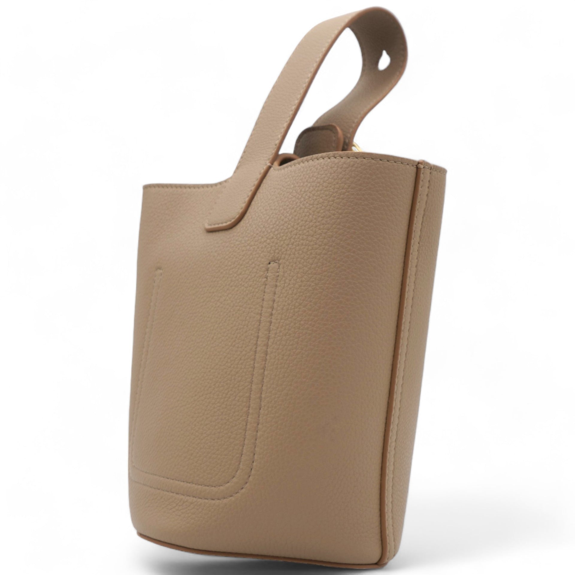 Mini Pebble Bucket bag in soft grained calfskin