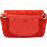 Tweed Quilted Chanel 19 Flap Red