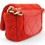 Tweed Quilted Chanel 19 Flap Red