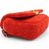 Tweed Quilted Chanel 19 Flap Red