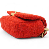 Tweed Quilted Chanel 19 Flap Red