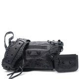 Agneau Arena Le Cagole XS Flap Crossbody Black