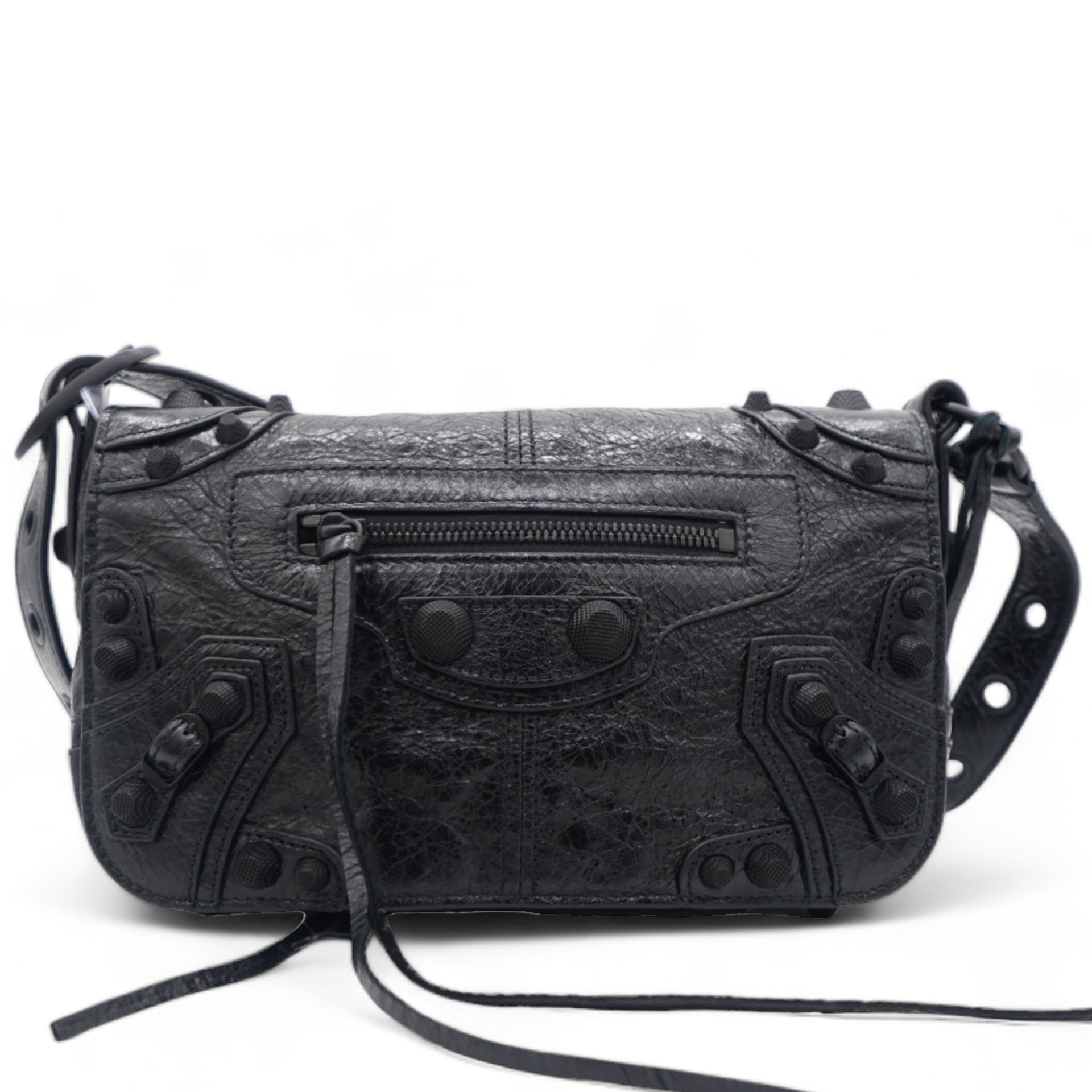 Agneau Arena Le Cagole XS Flap Crossbody Black