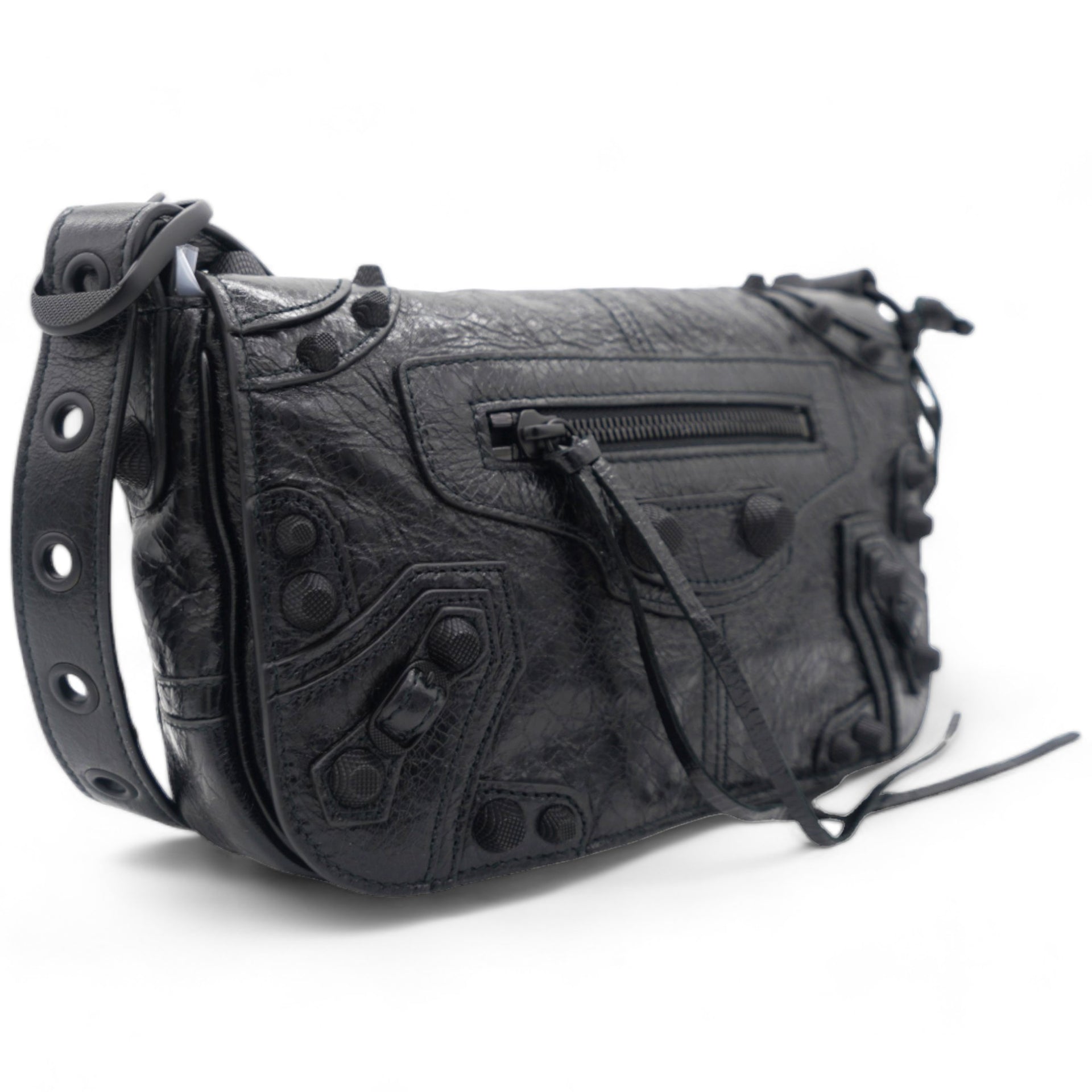 Agneau Arena Le Cagole XS Flap Crossbody Black