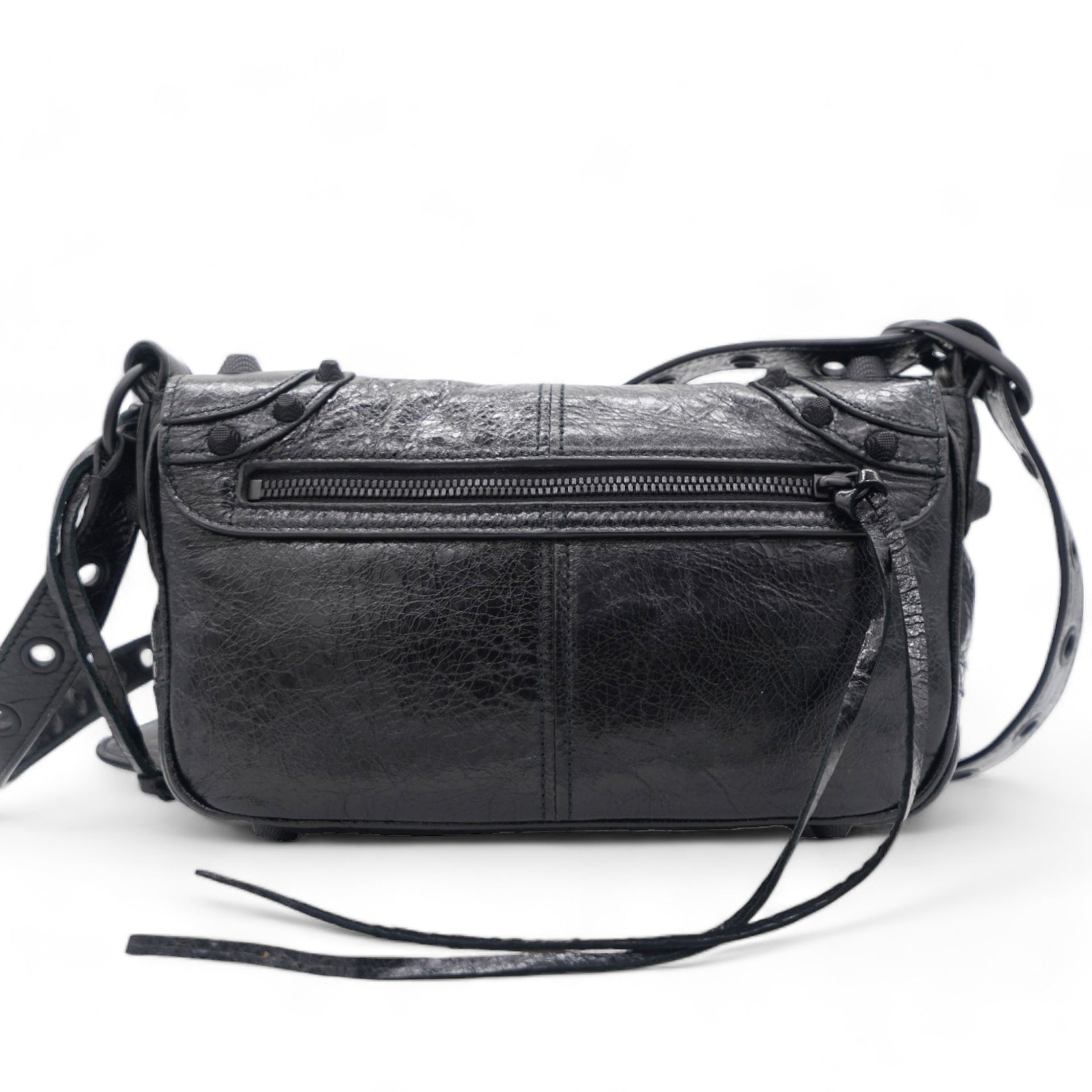 Agneau Arena Le Cagole XS Flap Crossbody Black