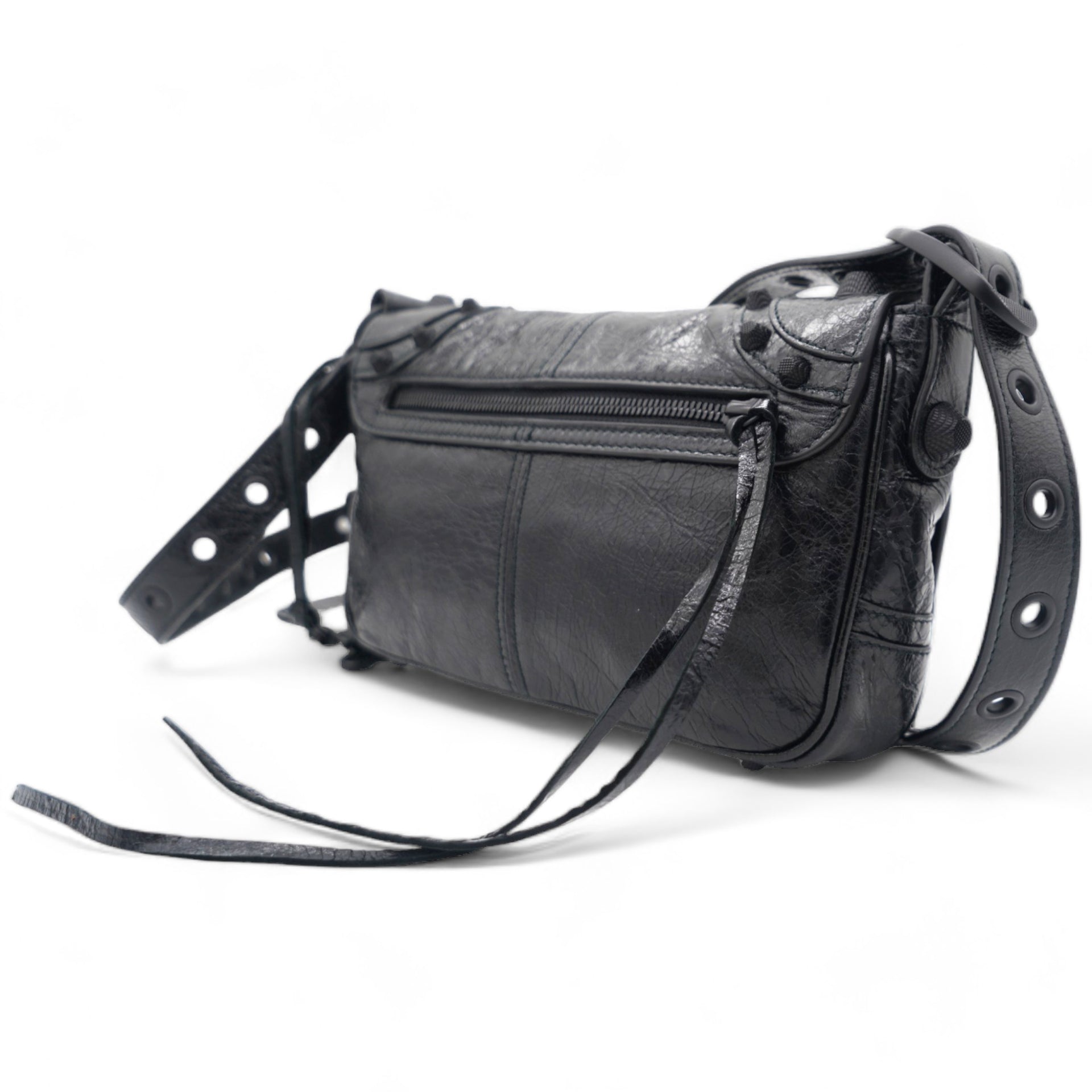 Agneau Arena Le Cagole XS Flap Crossbody Black