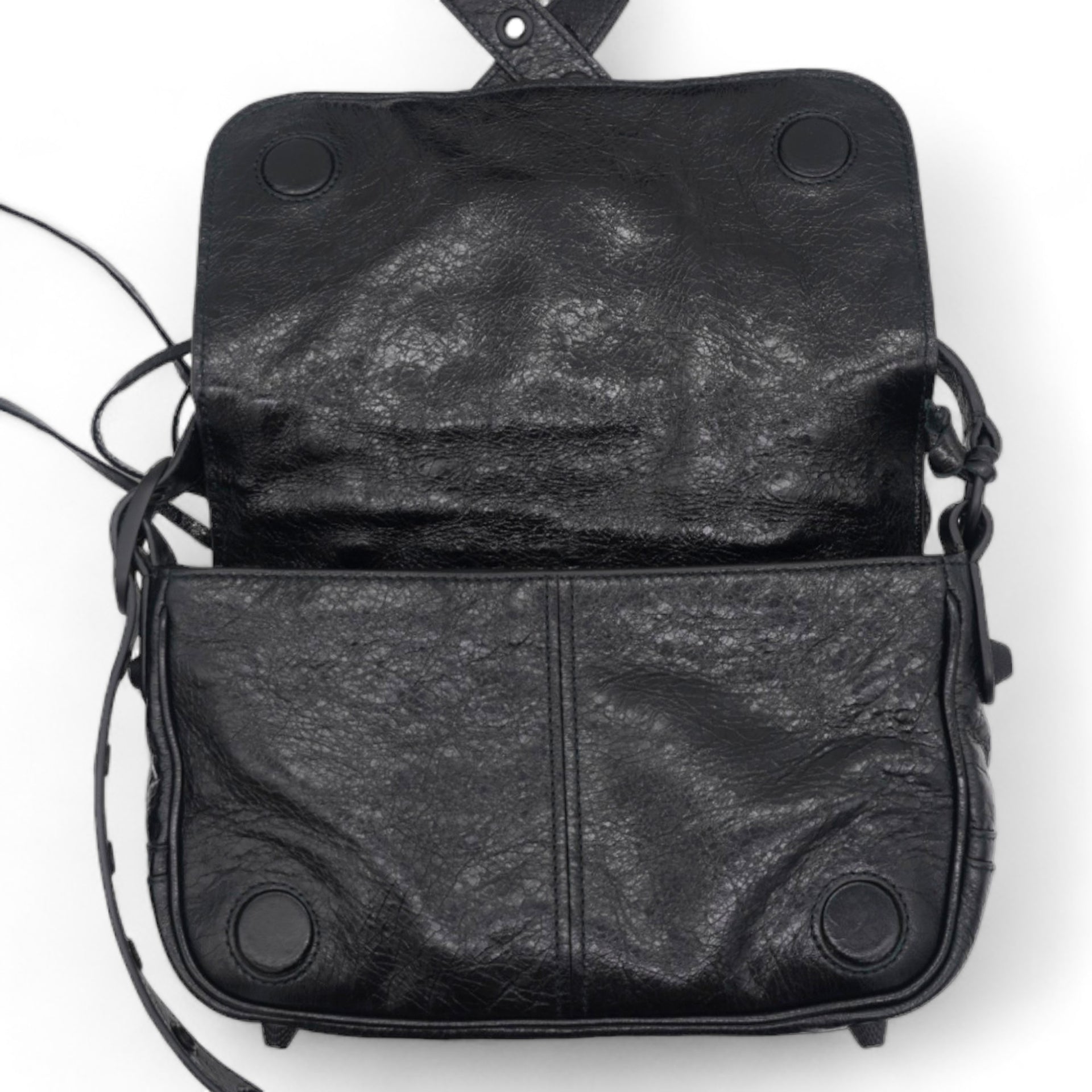 Agneau Arena Le Cagole XS Flap Crossbody Black