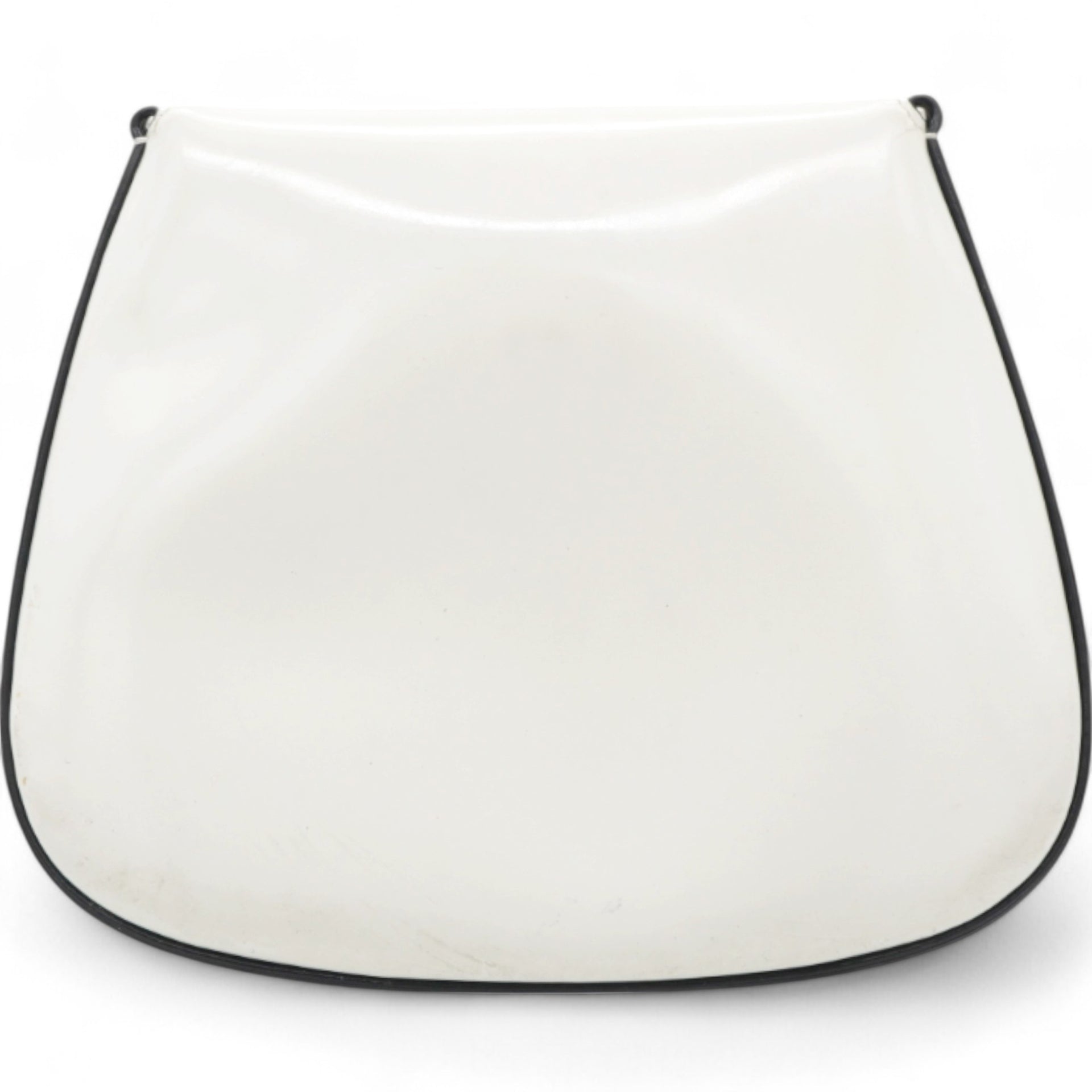 Spazzolato Mini Cleo Flap Adjustable Strap Shoulder Bag White