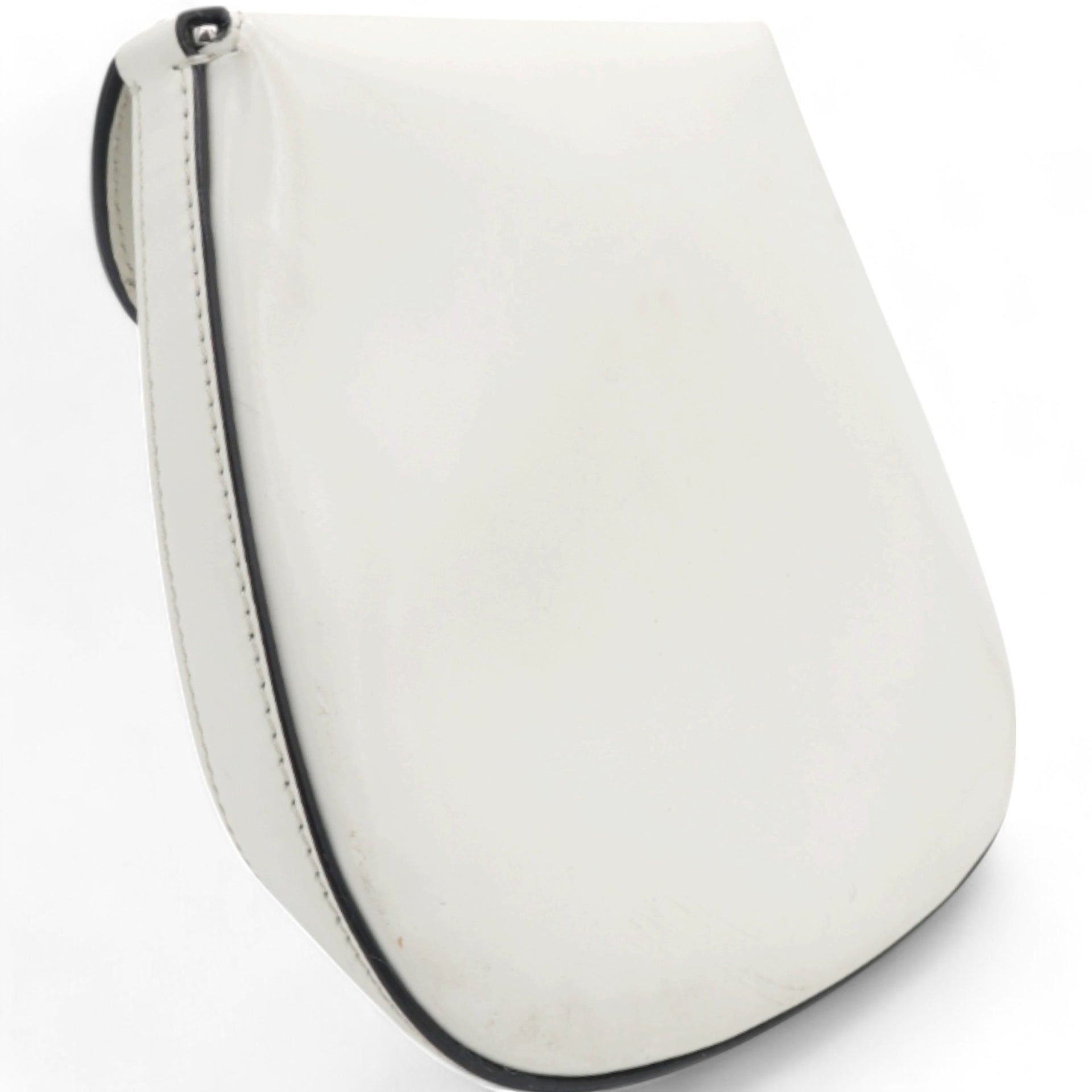 Spazzolato Mini Cleo Flap Adjustable Strap Shoulder Bag White